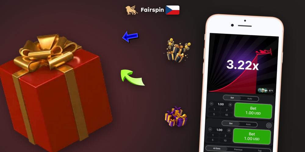 Herní rozhraní Aviator na Fairspin Casino s multiplikátorem 2,45x a panely sázek
