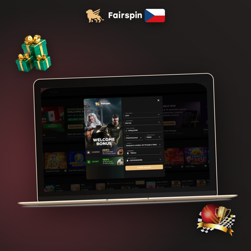 Fairspin Casino jak vyhrát – hráč u notebooku s grafy sázek na tmavém pozadí