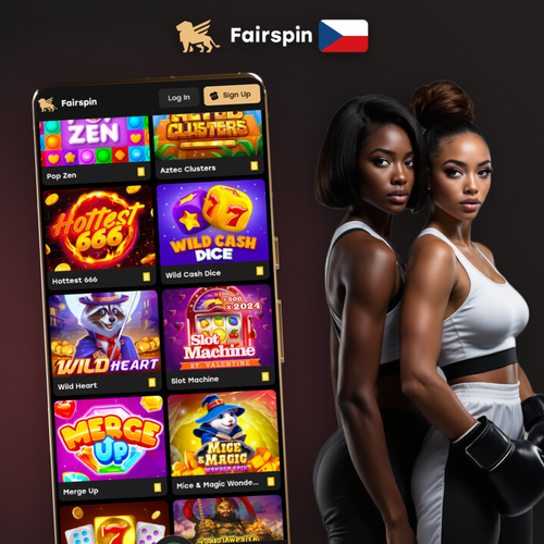 Fairspin Casino app na chytrém telefonu s herní lobby a živými dealery