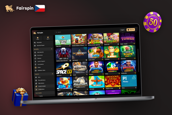 Přihlašovací okno Fairspin Casino desktop verze se zástupcem na ploše Windows