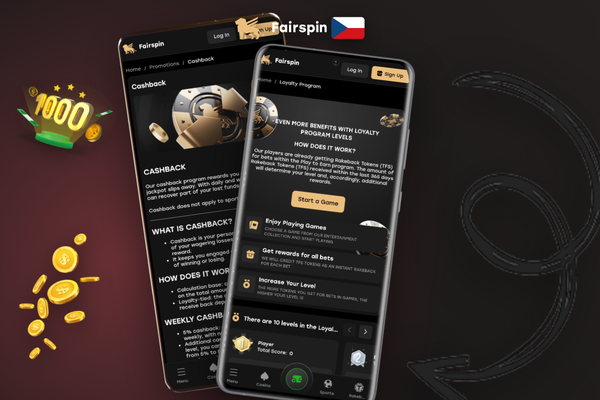 Reálný a bonusový zůstatek v Fairspin Casino se sázecím požadavkem 45x