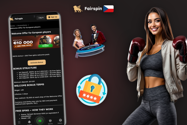 Pokladna Fairspin Casino s platebními metodami a aktivním promo kódem CZFAIR300